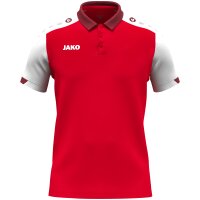 JAKO Polo Dynamic rot/weiß/dunkelrot