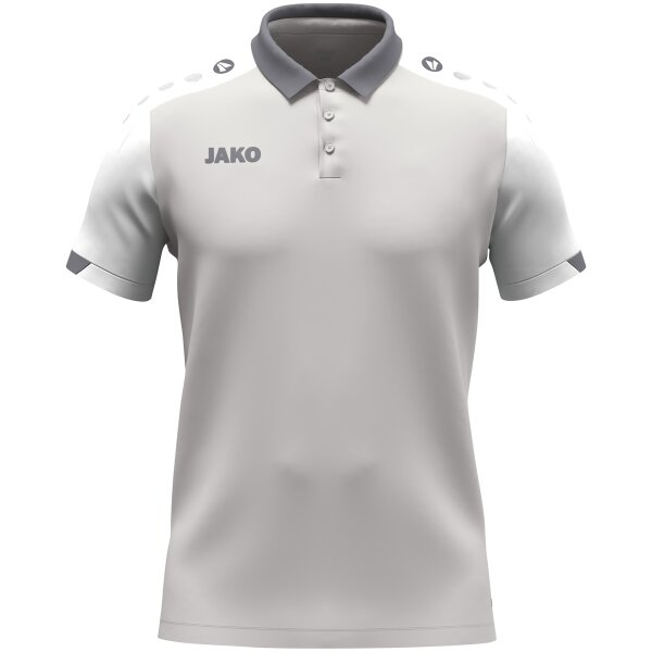 JAKO Polo Dynamic hellgrau/weiß/grau