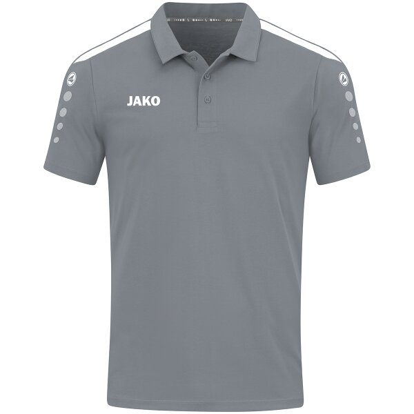 JAKO Polo Power steingrau/weiß