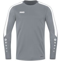 JAKO Sweat Power steingrau/weiß