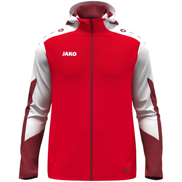 JAKO Kapuzenjacke Dynamic rot/weiß/dunkelrot