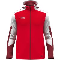 JAKO Kapuzenjacke Dynamic rot/weiß/dunkelrot