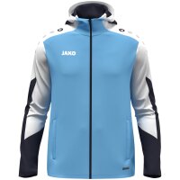 JAKO Kapuzenjacke Dynamic skyblue/weiß/marine