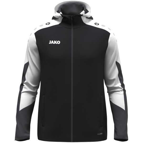 JAKO Kapuzenjacke Dynamic schwarz/weiß/anthrazit
